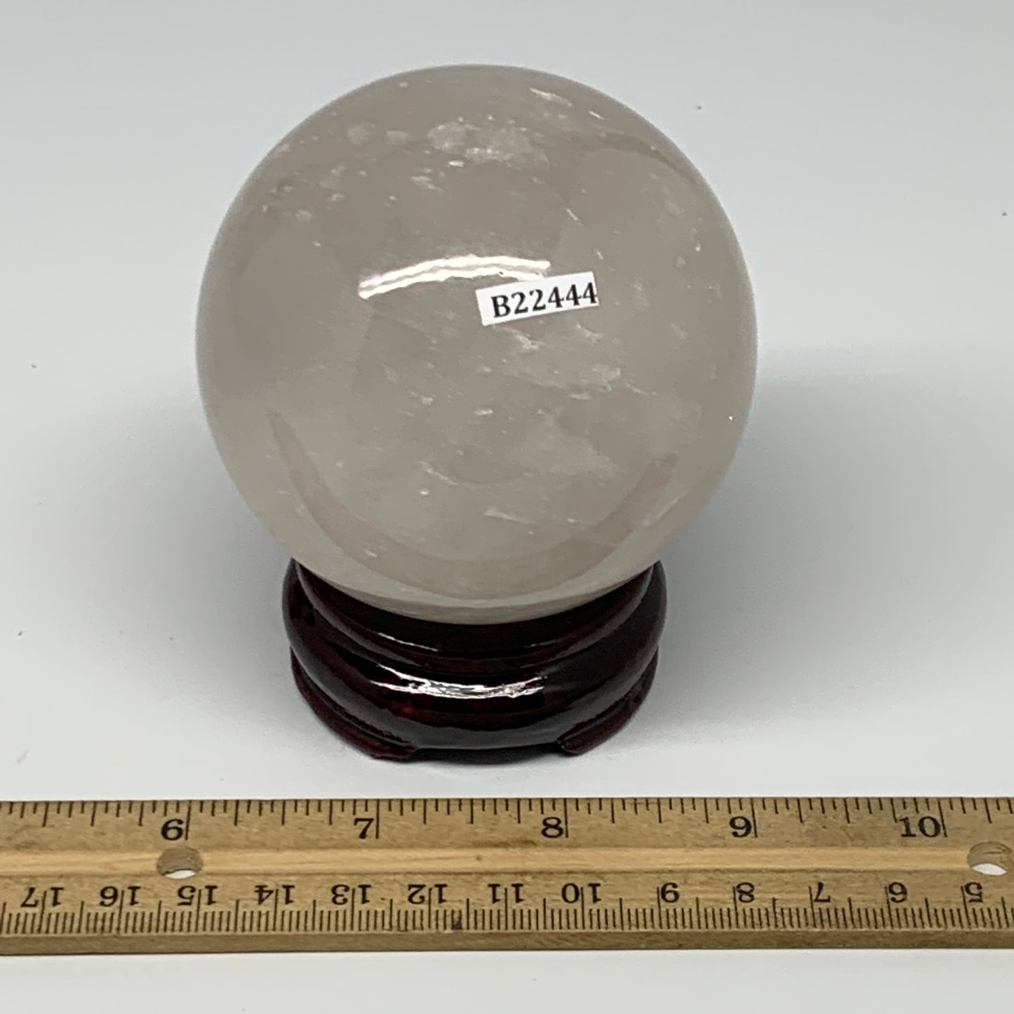 595g, 3"(75mm), Quartz Sphere Crystal Gemstone Ball @Brazil, B22444