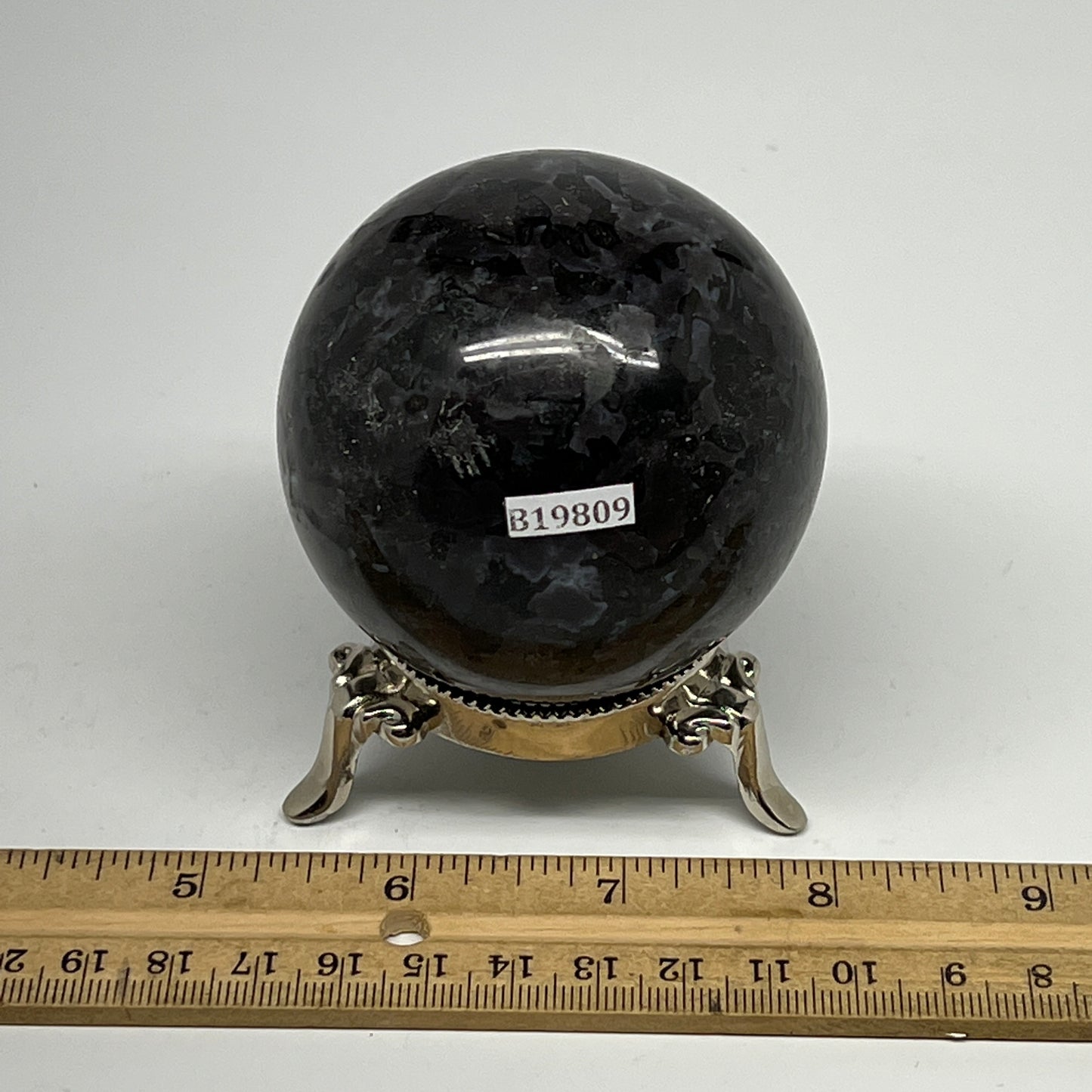 436.5g,2.6" (66mm) Indigo Gabbro Spheres Merlinite Gemstone @Madagascar,B19809