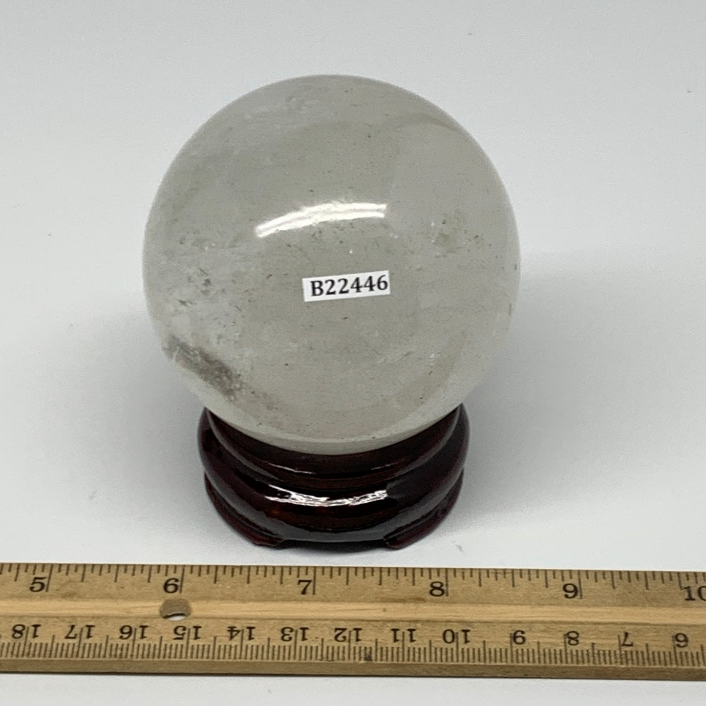 525g, 2.9"(72mm), Quartz Sphere Crystal Gemstone Ball @Brazil, B22446