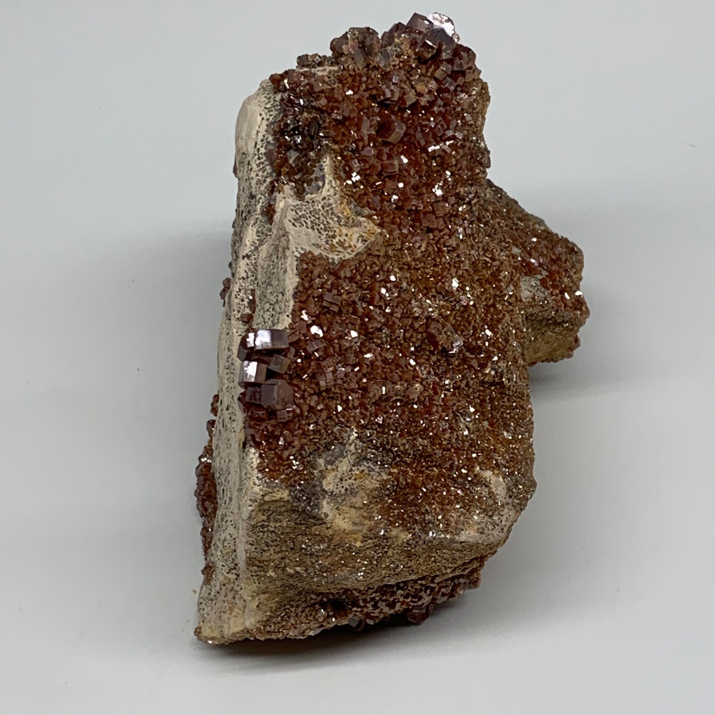 1958g, 6.5"x3.7"x4.2", Vanadinite Small Crystals Cluster Mineral Specimens, B111