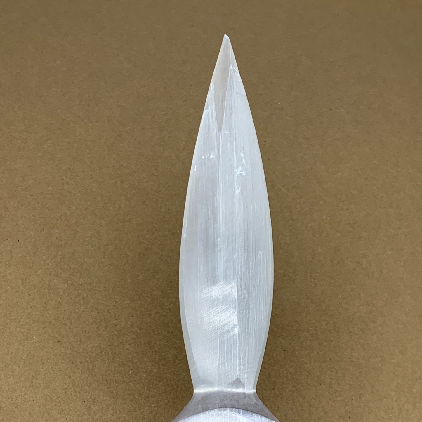 345g,12.5"x2"x1"Natural Selenite Crystal Knife (Satin Spar) @Morocco,B24005
