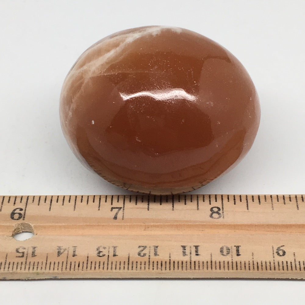 137.9g, 2"x1.7" Honey Color Onyx Polished Small Eggs from Morocco, MF3390