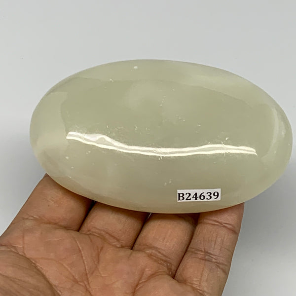 225.6g, 3.6"x2.2"x1.1" Natural Onyx Palm-Stone Reiki @Afghanistan, B24639