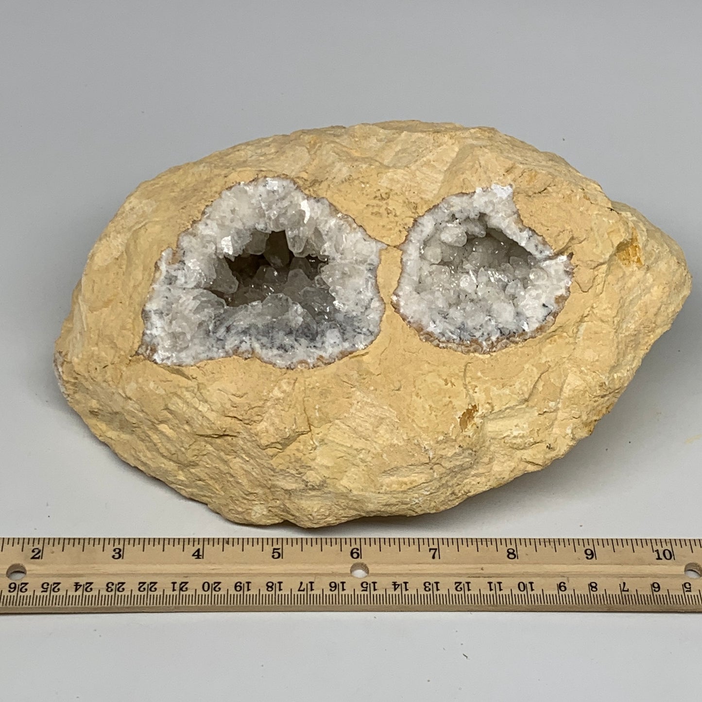 5.56 lbs, 8.5"x5.8"x3.2", Natural Calcite Geode Mineral Specimens @Morocco, B111