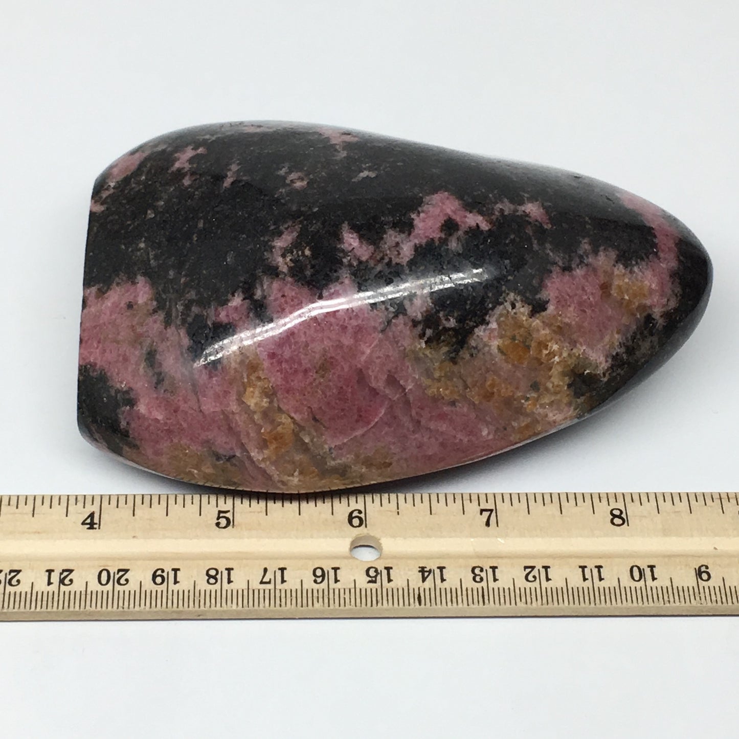 1024g, 4.9"x3.6"x2.2" Natural Rhodonite Freeform Polished Gemstones, B1033