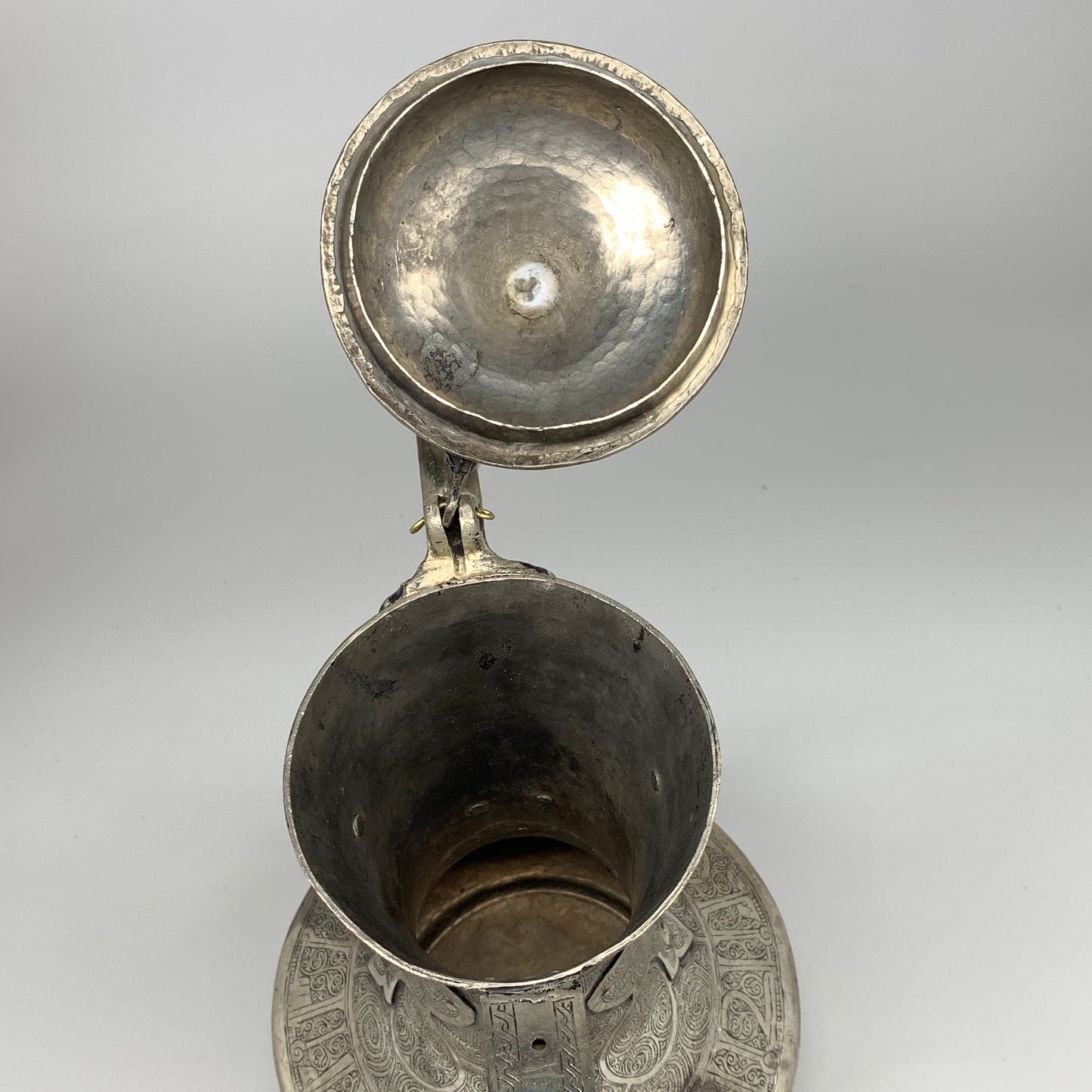 1550g,15"x8.5" Handmade Antique Pitcher Ewer Brass/Copper @Afghanistan, P147