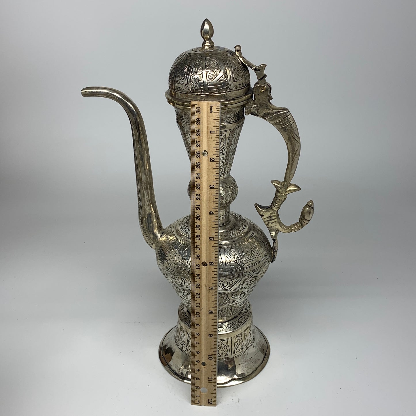 1096g,14.5"x6.5" Handmade Antique Pitcher Ewer Brass/Copper @Afghanistan, P152