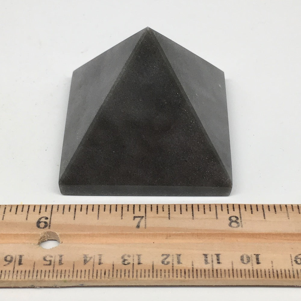111.1g,1.9"x1.6" Natural Blue Aventurine Pyramid Gemstone Crystal @India,MF3487