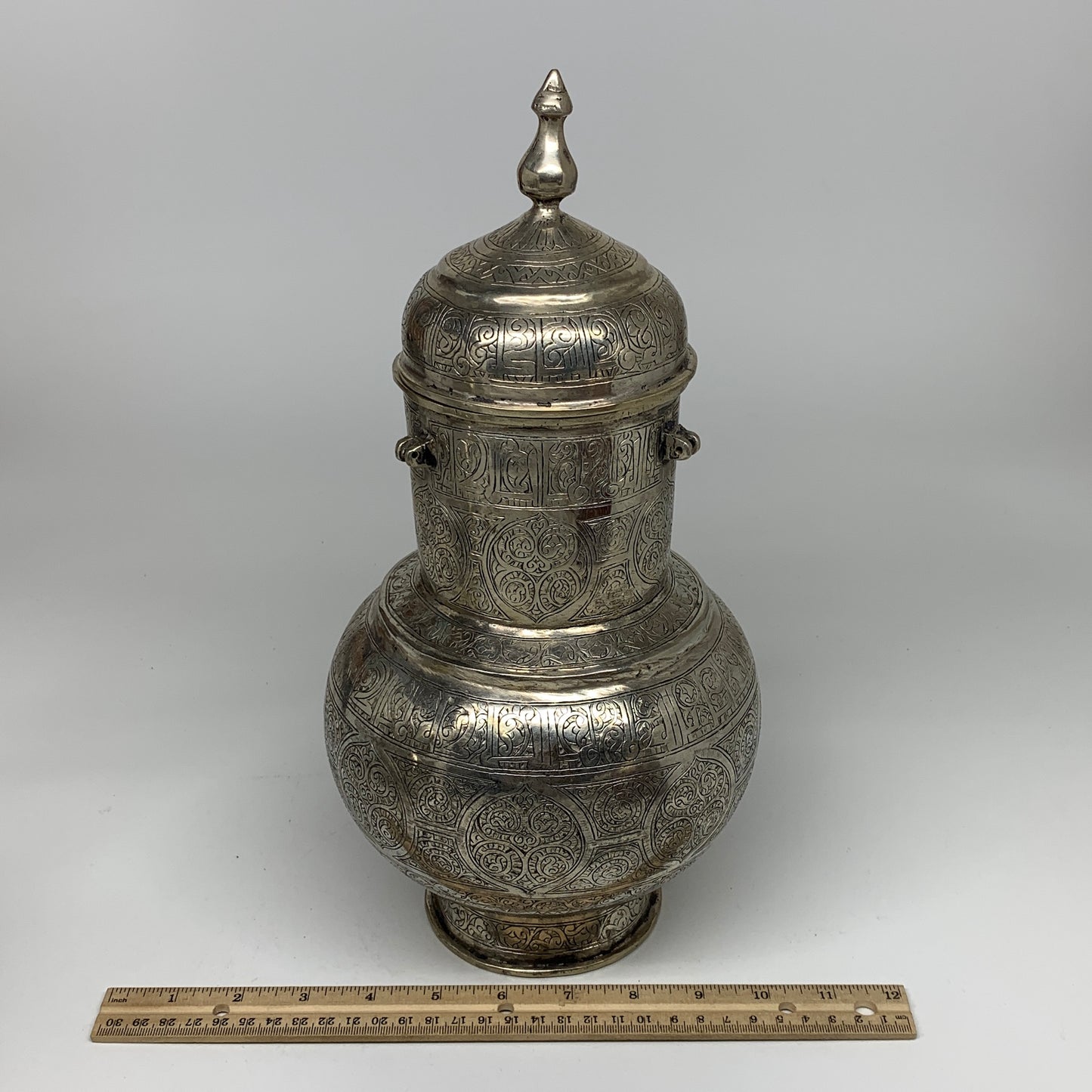 1192g,13.5"x7" Handmade Antique Pitcher Ewer Brass/Copper @Afghanistan, P153