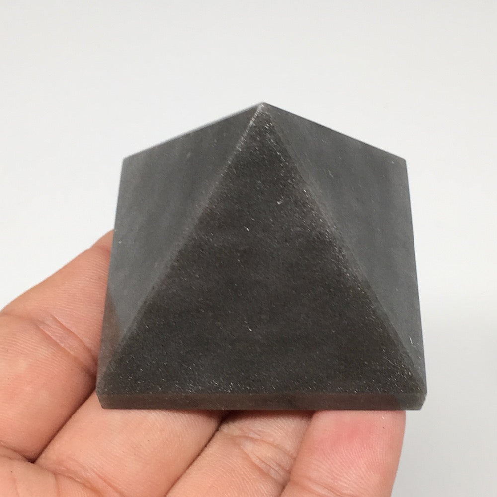 108.4g,1.9"x1.6" Natural Blue Aventurine Pyramid Gemstone Crystal @India,MF3493