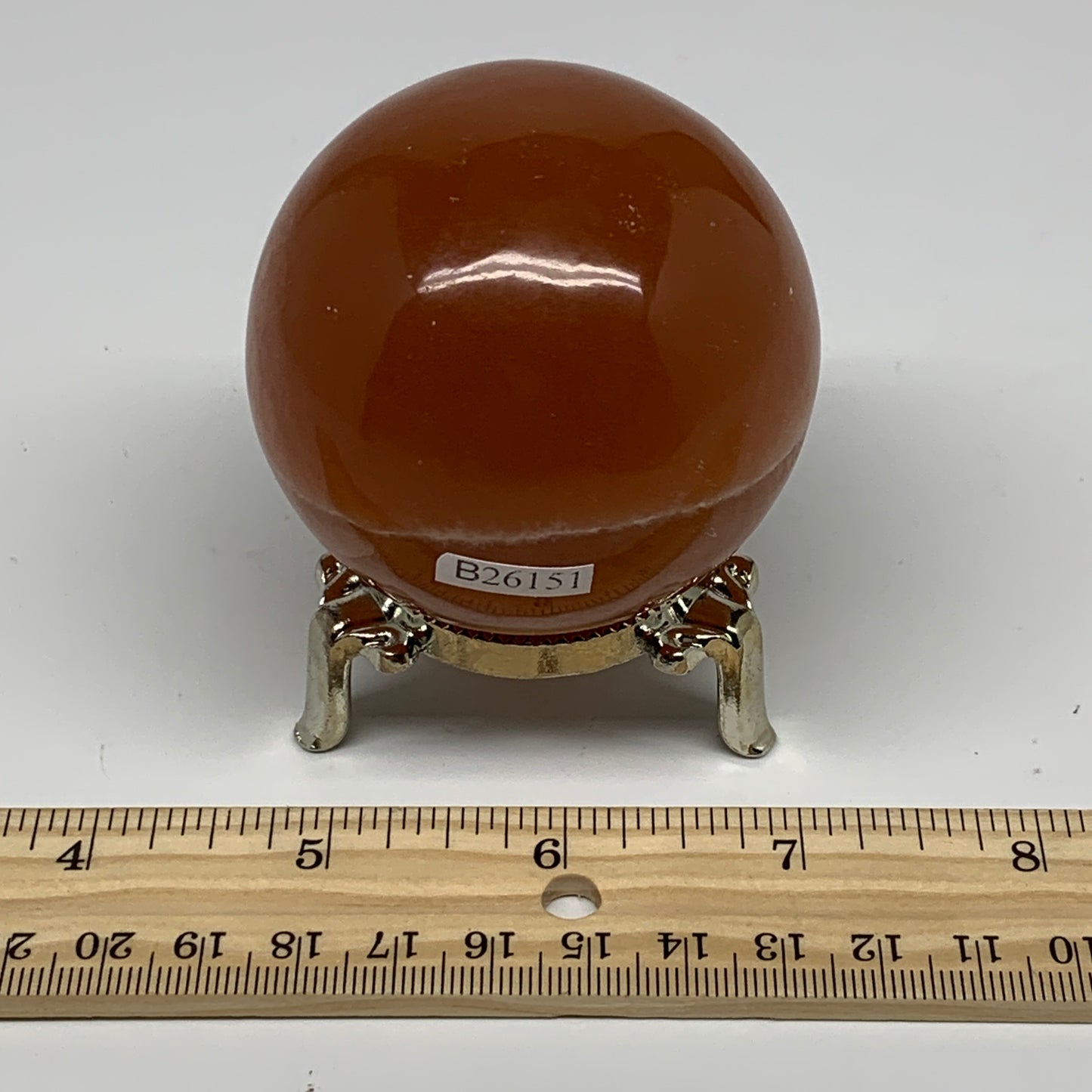 323.3g,2.4"61mm) Honey Calcite Sphere Gemstone,Healing Crystal,B26151