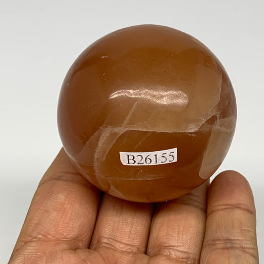210.5g,2.1"(53mm) Honey Calcite Sphere Gemstone,Healing Crystal,B26155