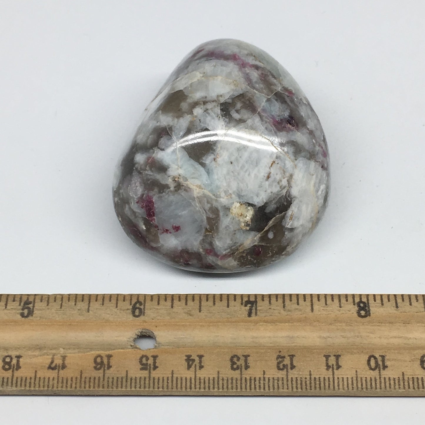 167.1g,2.5"x2"x1.6" Tourmaline Rubellite Palm Stone Reiki @Madagascar,MSP1125