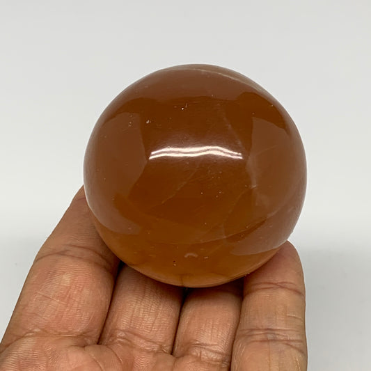 198.4g,2"(51mm) Honey Calcite Sphere Gemstone,Healing Crystal,B26157