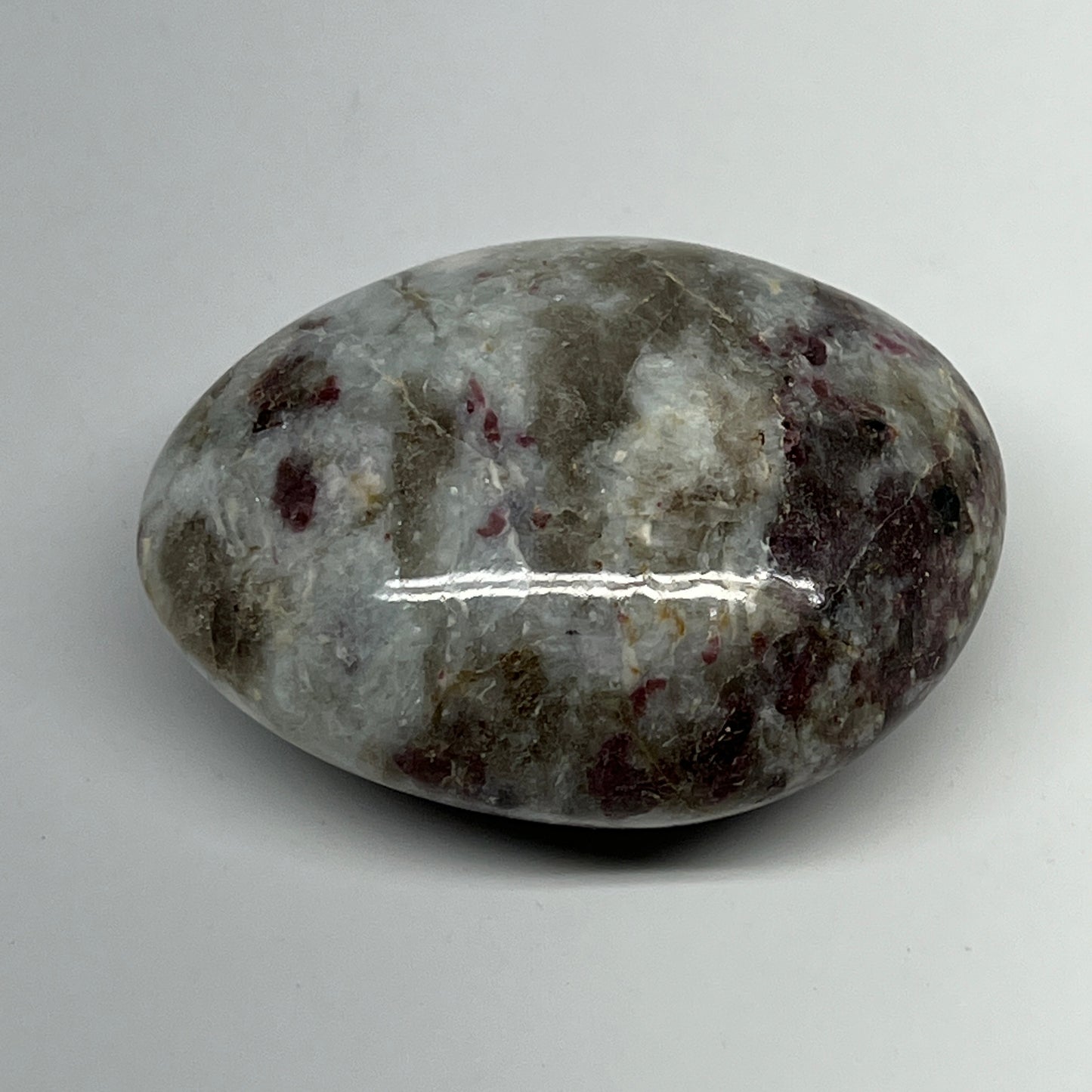 147.5g,2.6"x2.1"x1.3" Tourmaline Rubellite Palm-Stone Reiki @Madagascar,B20899