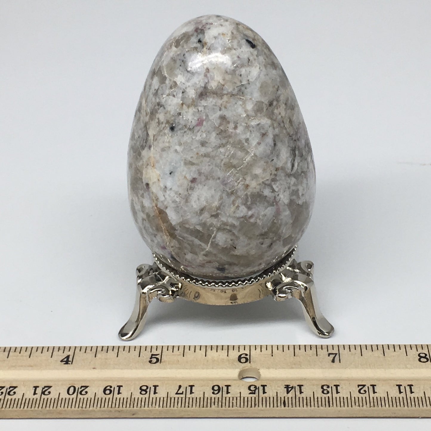 320.6g, 3.1"x2.2" Tourmaline Rubellite Egg Crystal Reiki Energy @Madagascar,B133
