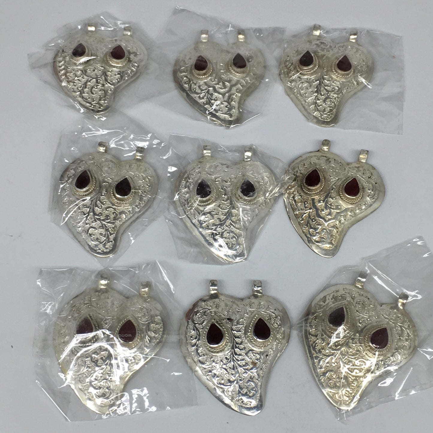 1pc, 2.6"x2.1"x0.4",Turkmen Pendant Red Carnelian Drop Shape Statement,TN620