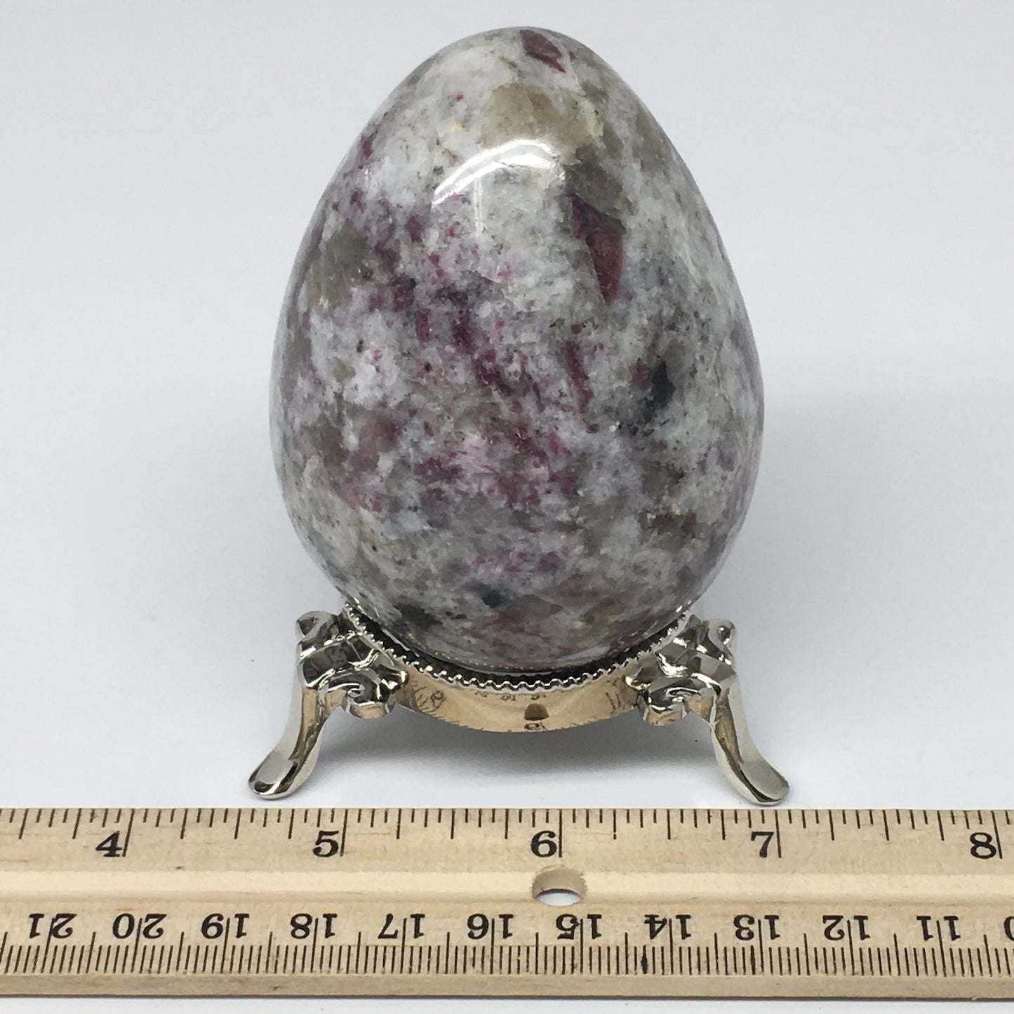 330.8g, 3"x2.3" Tourmaline Rubellite Egg Crystal Reiki Energy @Madagascar,B141