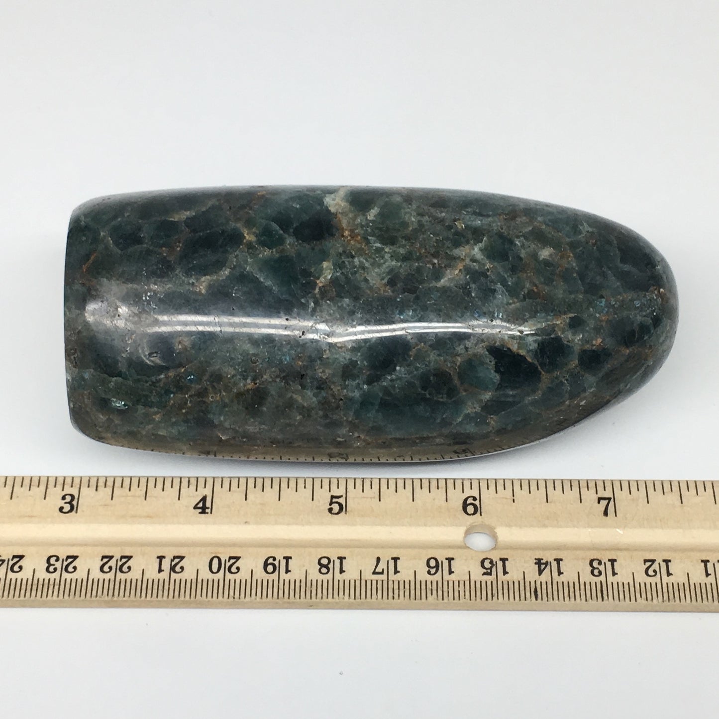 614g,4.5"x2.1"x2" Blue Apatite Polished Freeform Stands @Madagascar,B1173