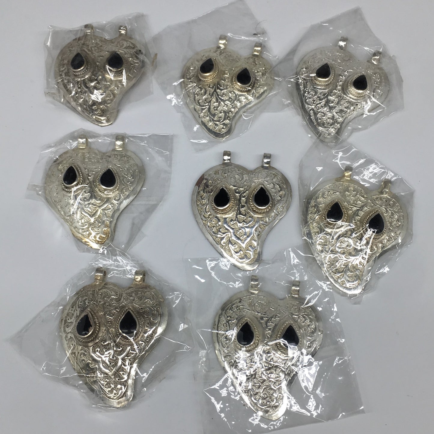 1pc,2.6"x2"x0.4",Turkmen Pendant Black Carnelian Drop Shape Statement,TN654