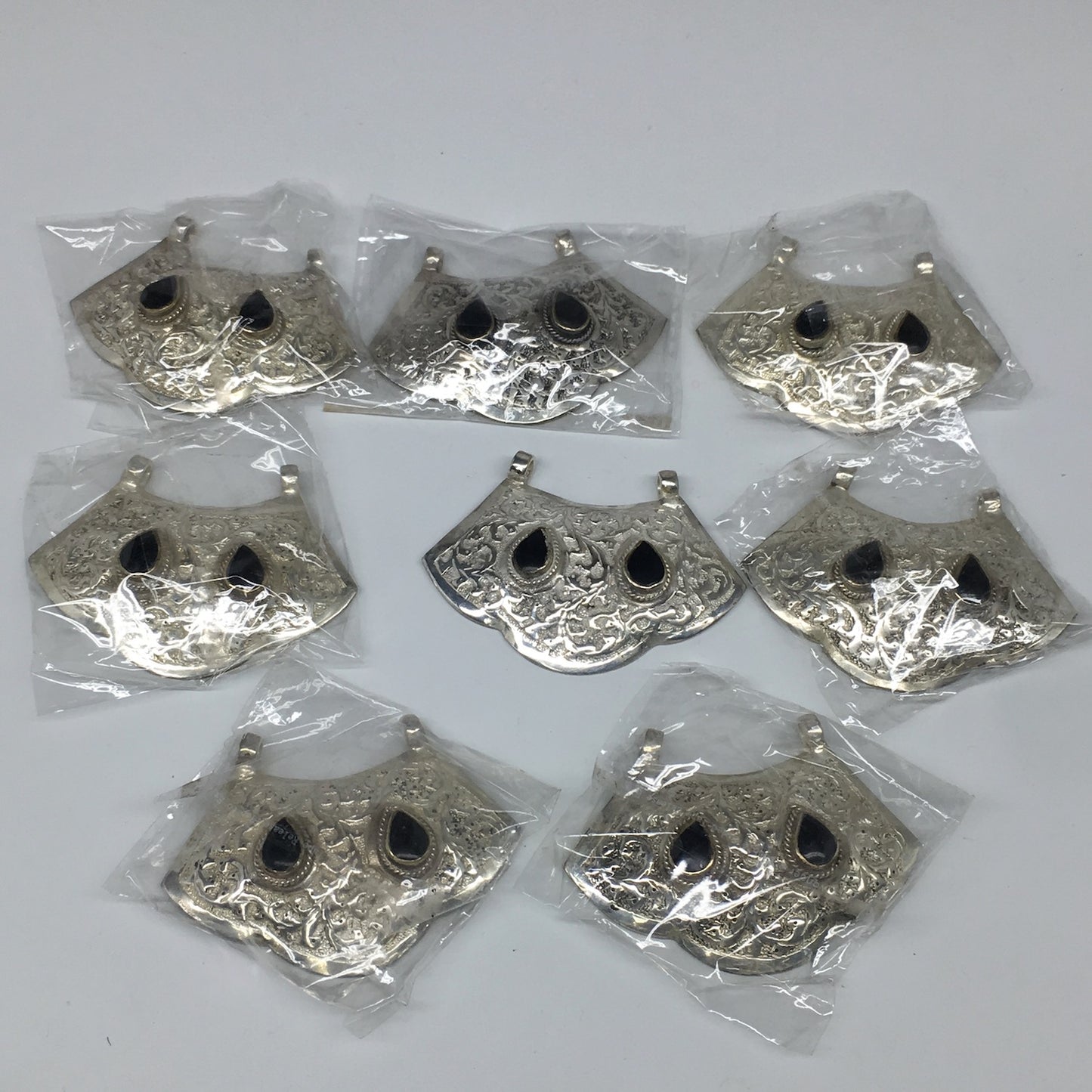 1pc,2"x3"x0.5",Turkmen Pendant Black Carnelian Drop Shape Statement,TN657