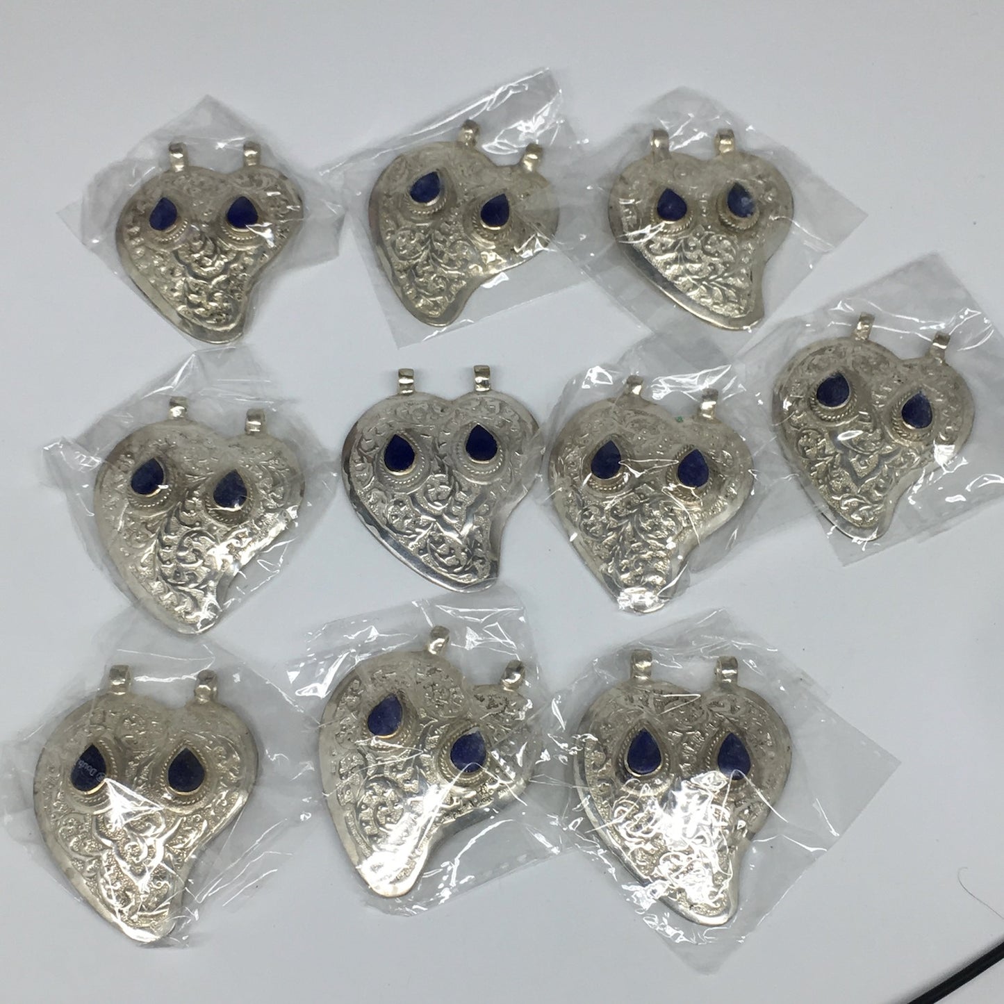 1pc,2.6"x2"x0.4",Turkmen Pendant Lapis Lazuli Drop Shape Statement,TN661