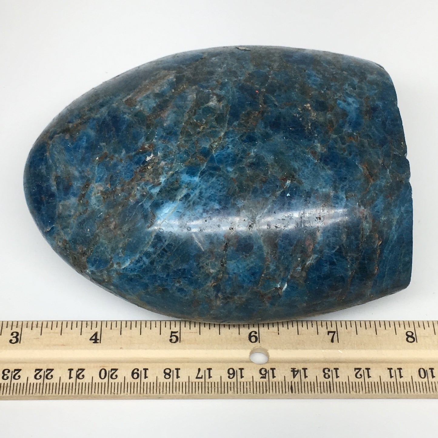 1324g,4.9"x4.2"x2.3" Blue Apatite Polished Freeform Stands @Madagascar,B1182