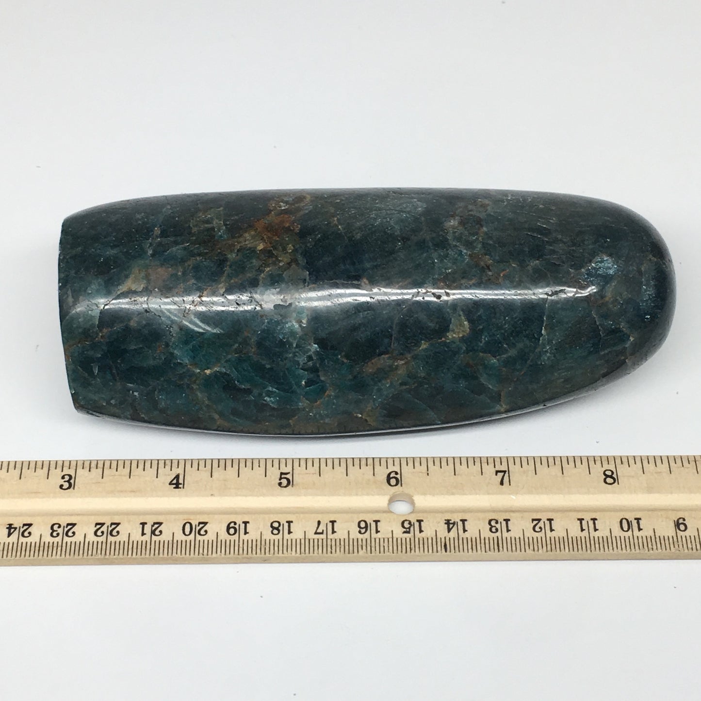 888g,5.7"x2.4"x1.9" Blue Apatite Polished Freeform Stands @Madagascar,B1184