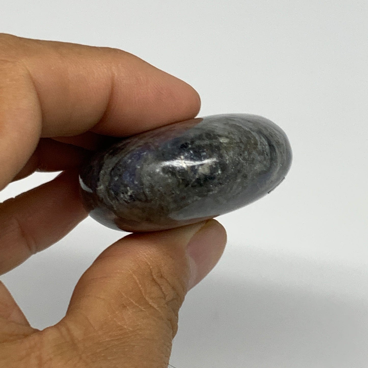 89.8g, 2.6"x1.6"x0.8", Sodalite Palm-Stone Crystal Polished Handmade, B21754