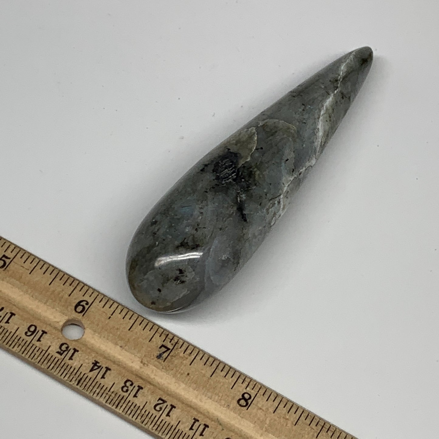 119.4g,4.4"x1.2" Natural Labradorite Wand Stick Home Decor, Collectible, B5987