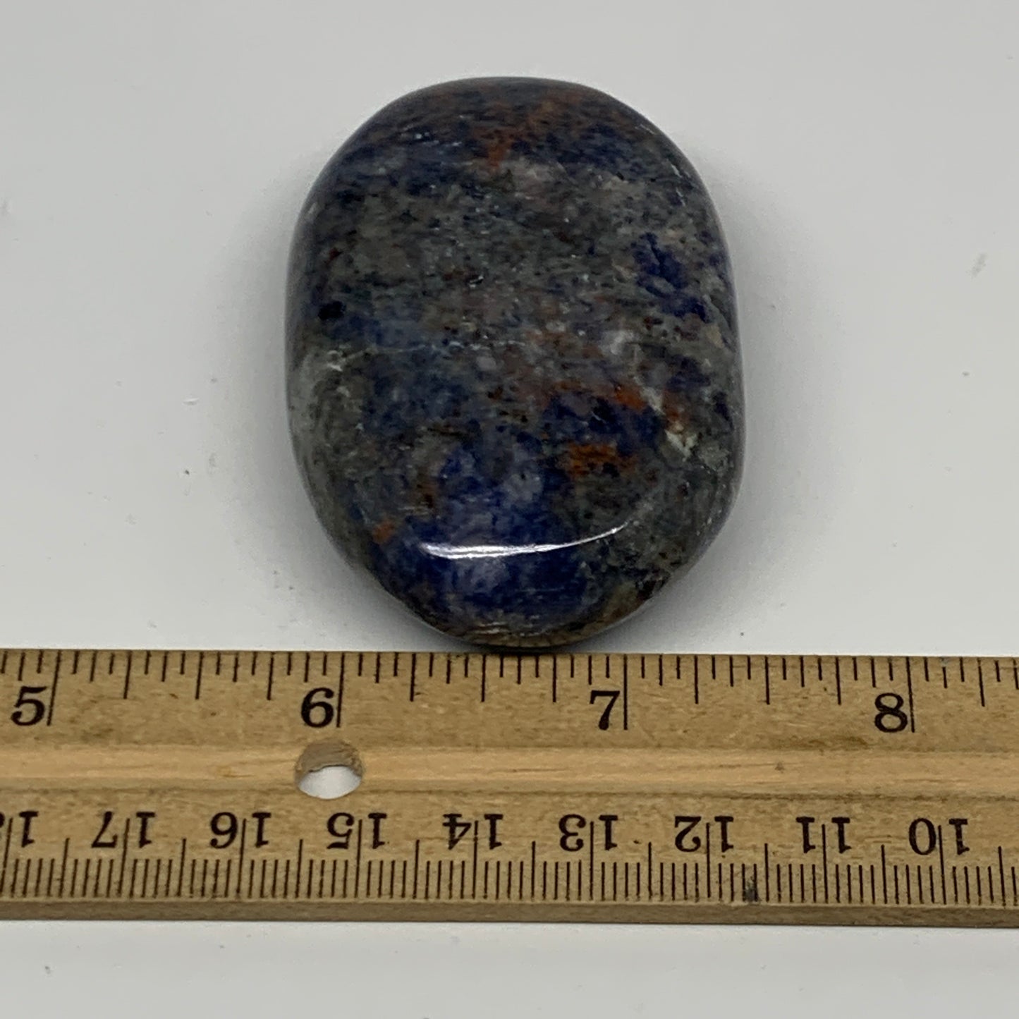 98.7g, 2.7"x1.7"x0.8", Sodalite Palm-Stone Crystal Polished Handmade, B21764