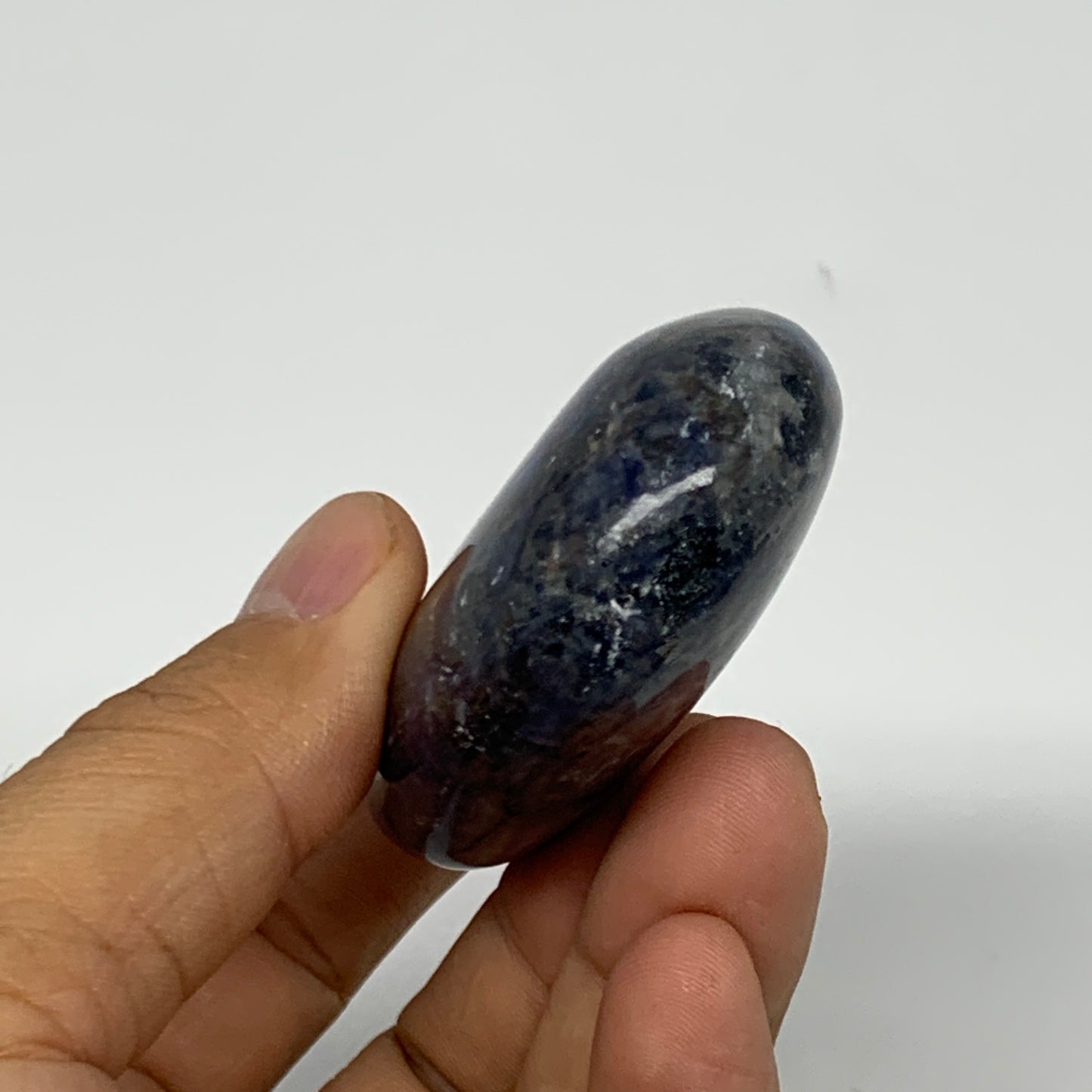 98.8g, 2.7"x1.6"x0.8", Sodalite Palm-Stone Crystal Polished Handmade, B21767