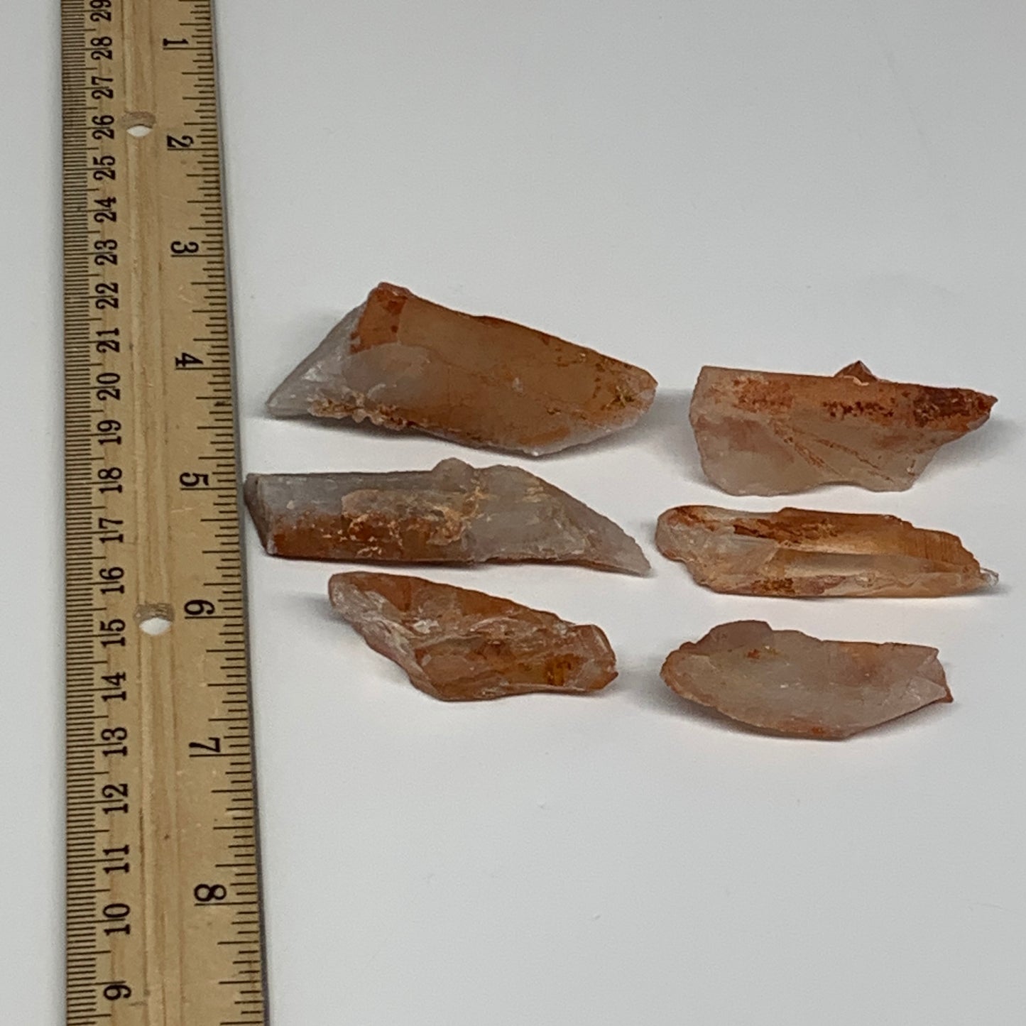 88.1g, 1.8"-2.4", 6pcs, Natural Red Quartz Crystal Terminated @Morocco, B11392