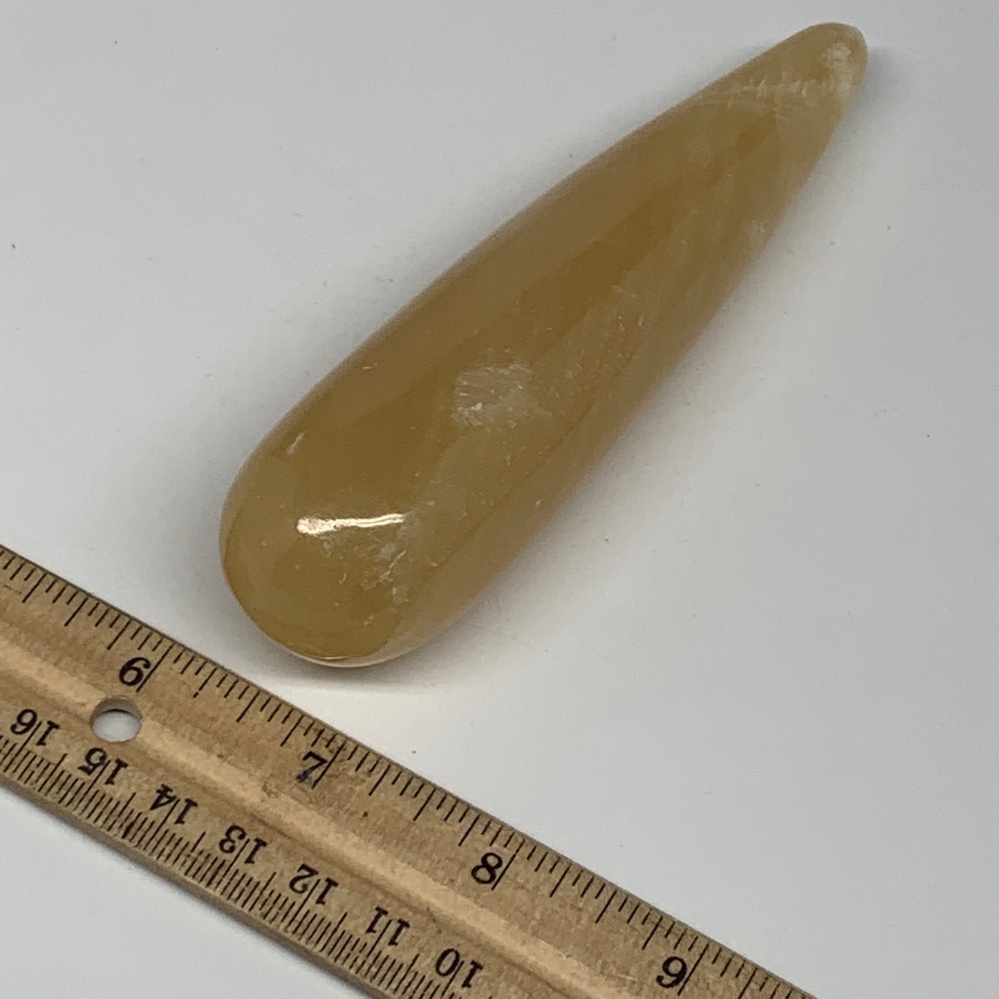 192.7g,5.1"x1.3" Natural Brown Calcite Wand Stick,Home Decor, Collectible, B6028