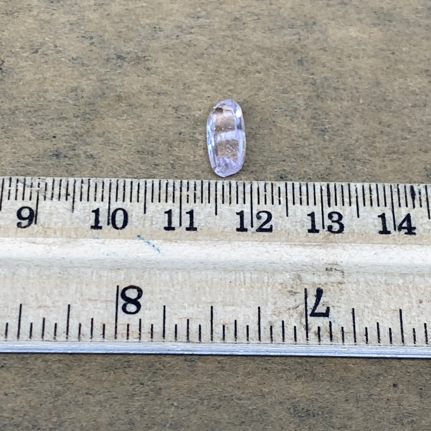 3.38cts, 13mmx6mmx4mm, Kunzite Crystal Facetted Cut Stone @Afghanistan, CTS43