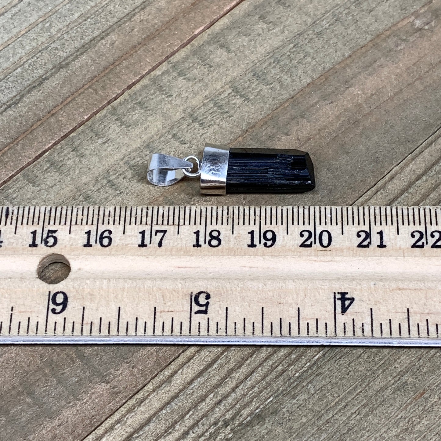 18cts, 21mm x 9mm, Natural Tourmaline Pendant Sterling Silver @Afghanistan,P66