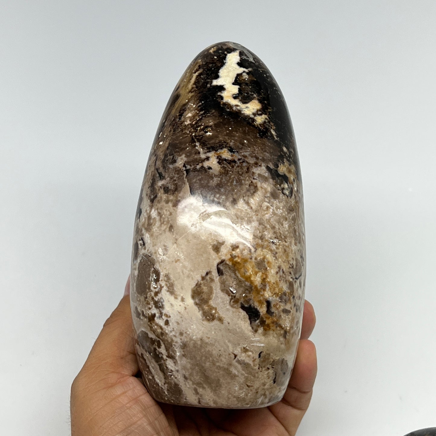 1010g,5.9"x3.4"x2.8" Black Opal Freeform Polished Gemstone @Madagascar,B21044