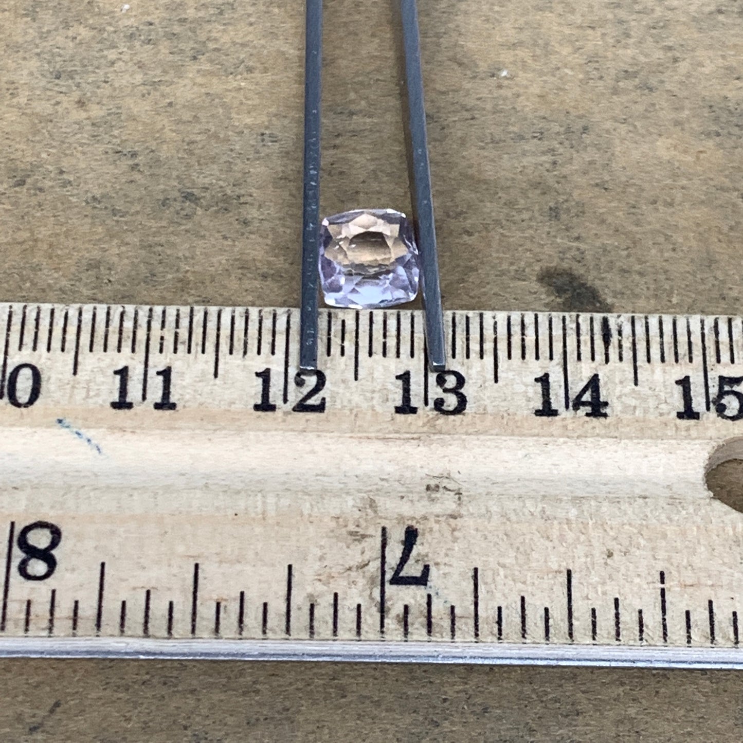 2.14cts, 7mmx7mmx4mm, Kunzite Crystal Facetted Cut Stone @Afghanistan, CTS58