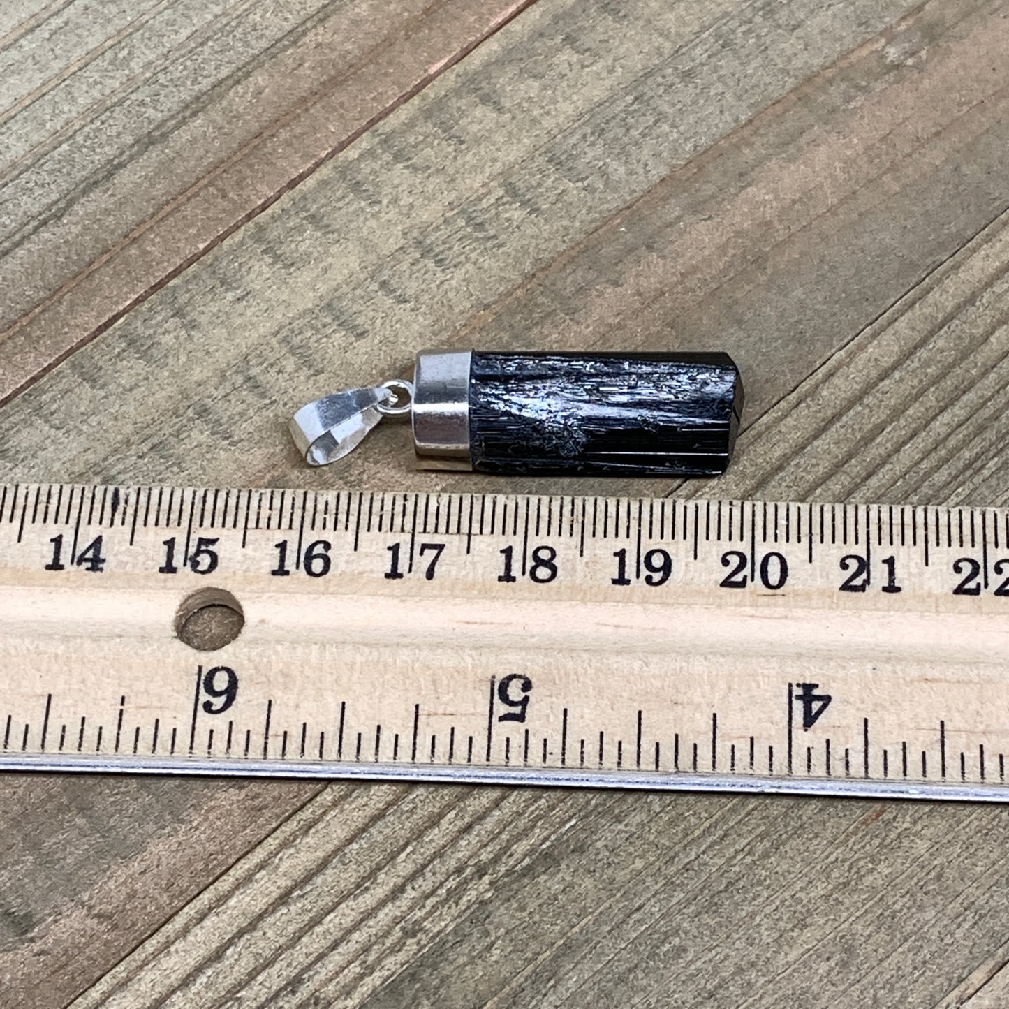 34.5cts, 30mm x 11mm, Natural Tourmaline Pendant Sterling Silver @Afghanistan,P7