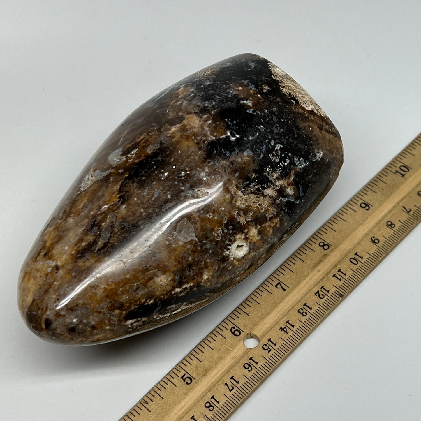 750g,5.2"x3.1"x2.5" Black Opal Freeform Polished Gemstone @Madagascar,B21071