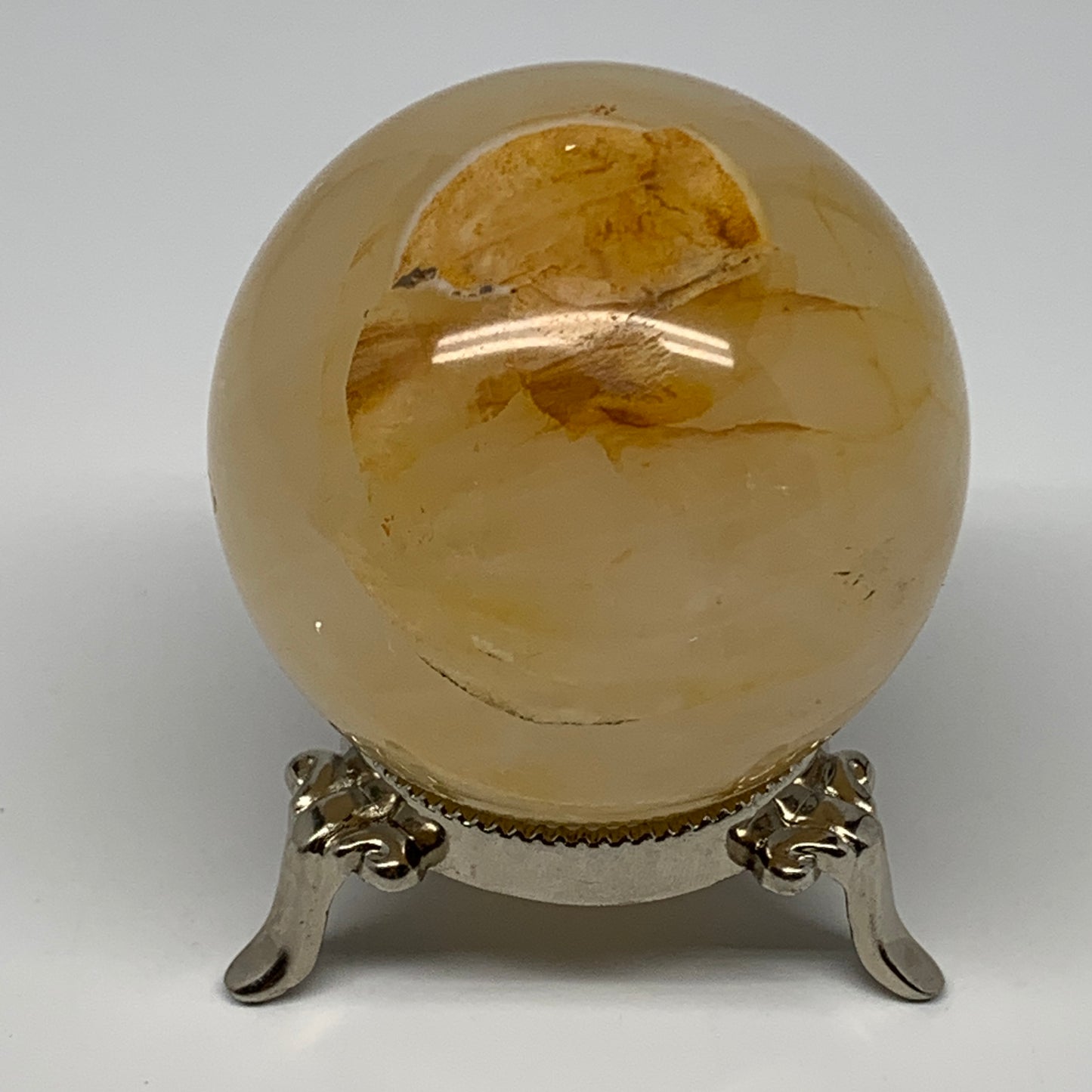 398.9g, 2.6" (66mm), Yellow Hematoid Sphere Crystal Ball Gemstones @Madagascar,B