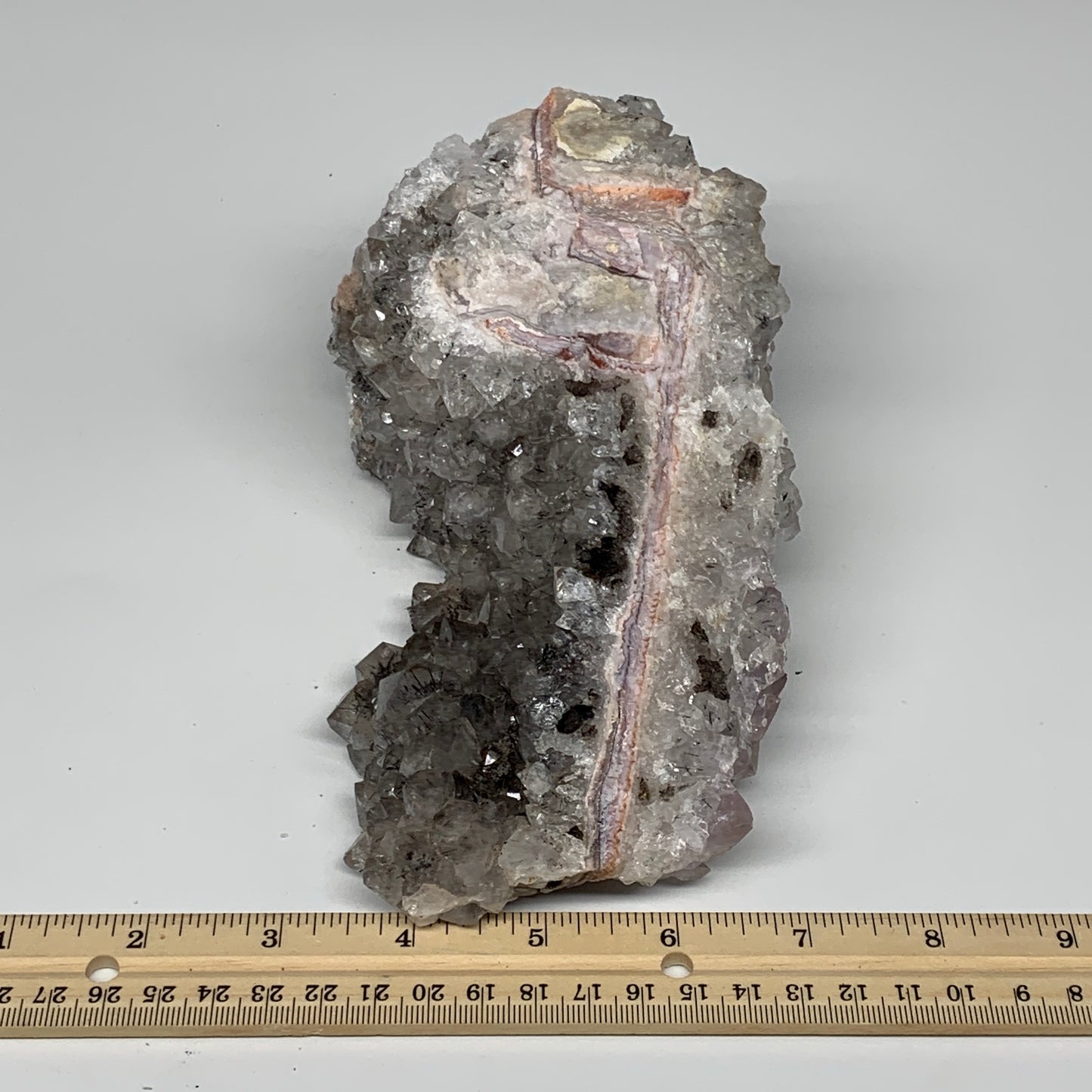 1510g, 8"x2.6"x2.8", Rare Manganese Cluster With Quartz Mineral Specimen ,B10659