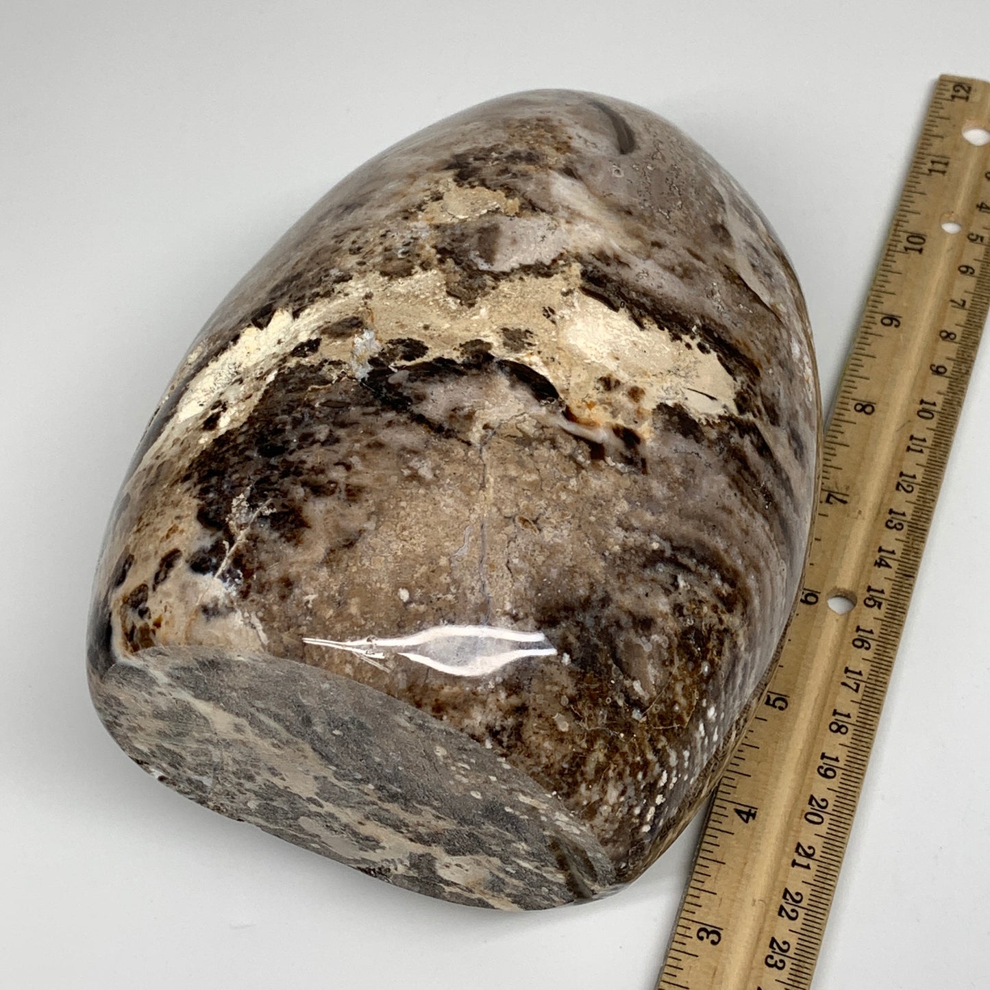 2738g,7"x5.2"x3.8"Natural Black Opal Freeform Polished Gemstone Stands,B2477