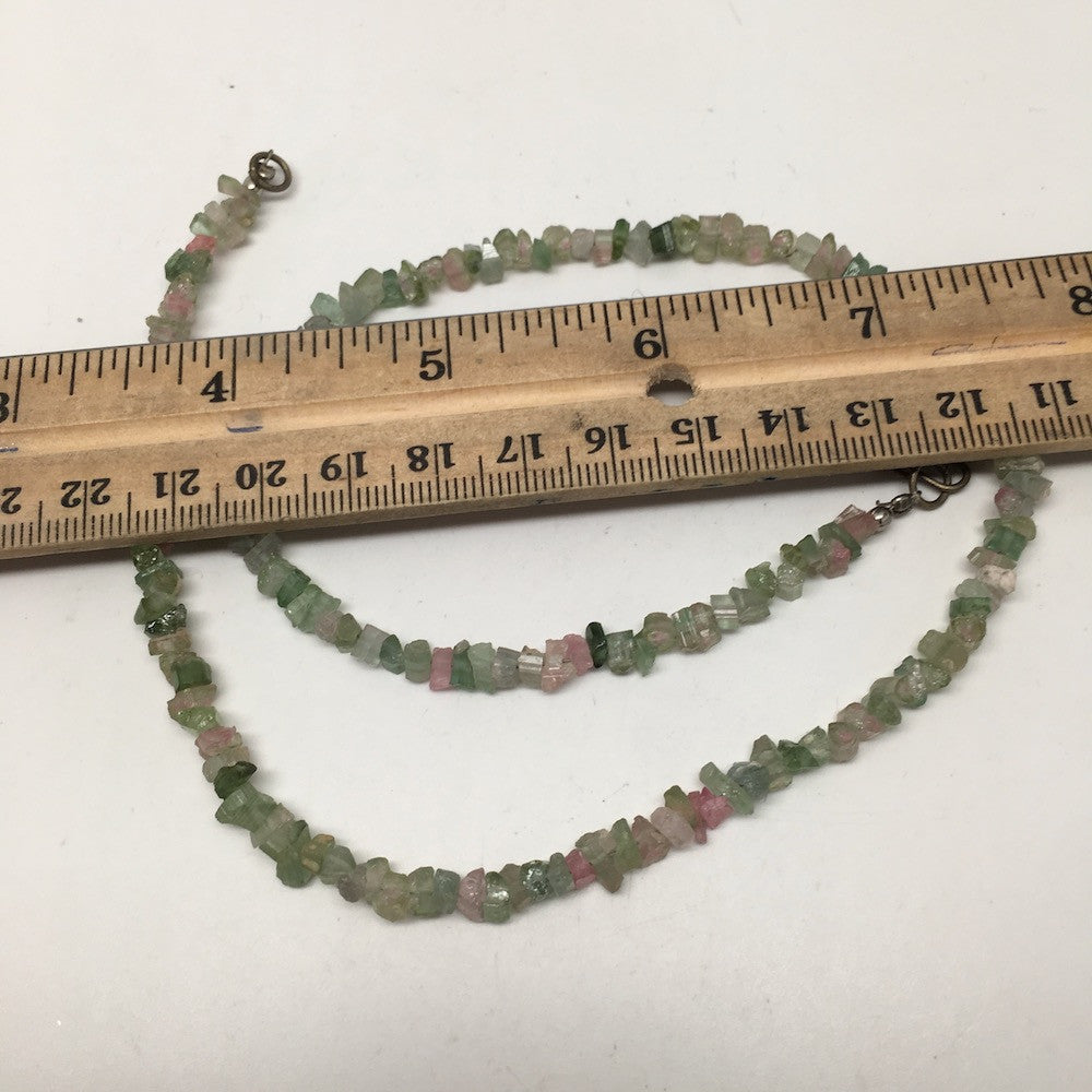 13.9 Grams, Natural Watermelon Tourmaline chips Beads Strand @Afghanistan,TB35 - watangem.com