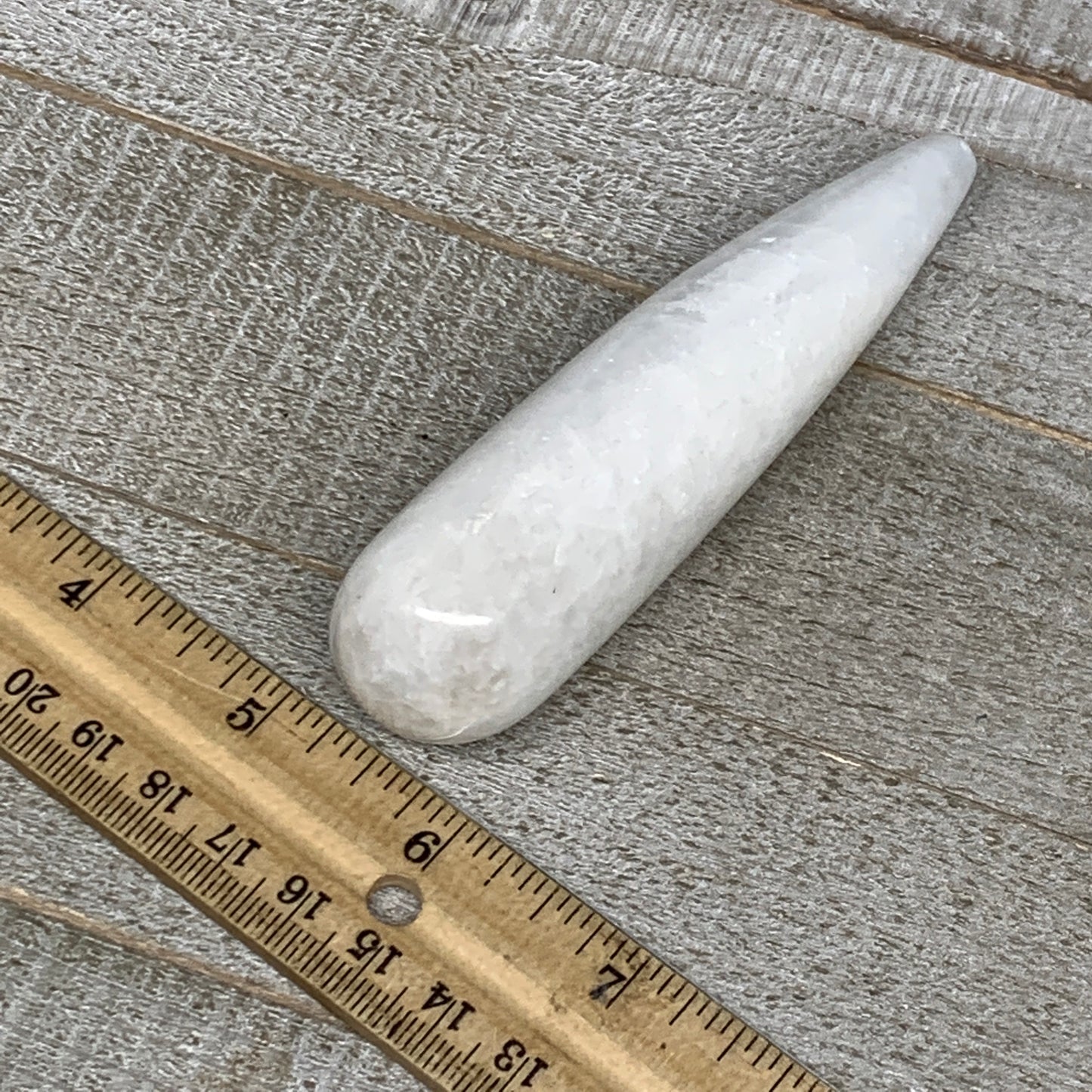 113.5g,4.3"x1" Natural Blue Calcite Wand Stick, Home Decor, Collectible, B6187