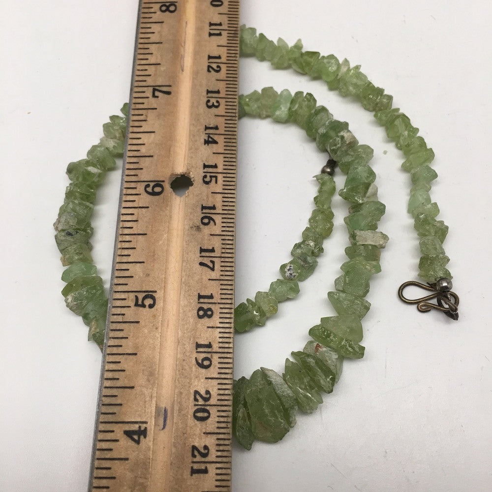 35.1 Grams, Small Natural Rough Green Peridot chips Beads Strand @Pakistan,TB98