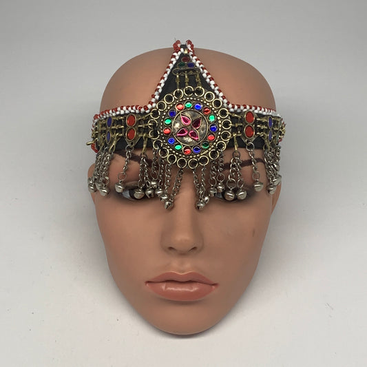 76.7g, Kuchi Headdress Headpiece Afghan Ethnic Tribal Jingle Bells @Afghanistan,