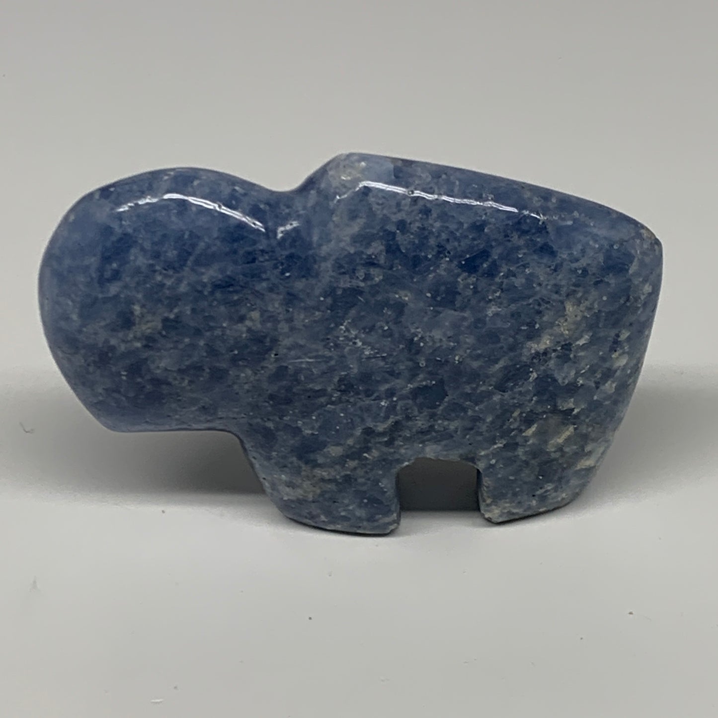 187g, 3.4"x2.4"x1" Natural Blue Calcite Buffalo Polished @Madagascar,B22875