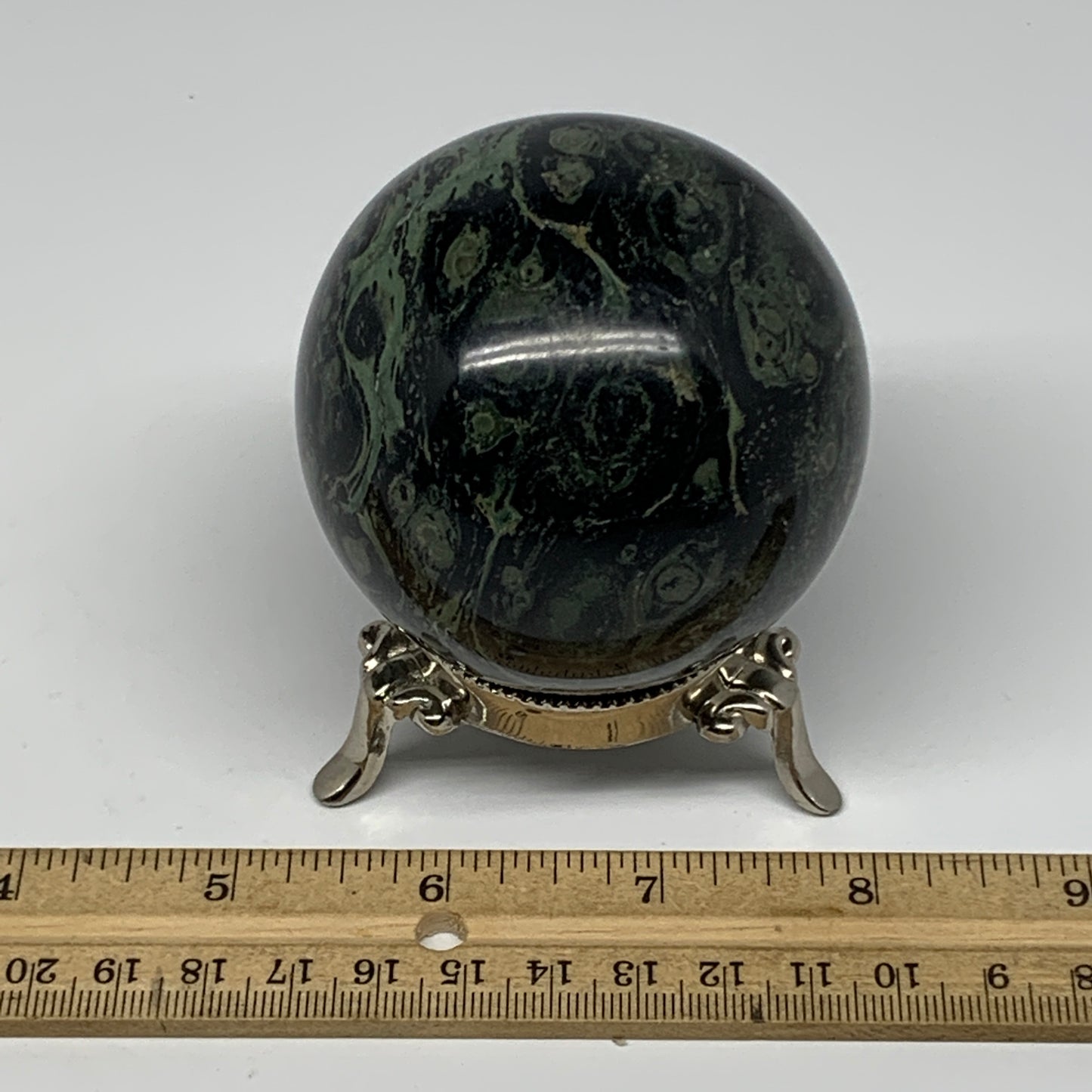434.5g, 2.7"(67mm), Crocodile Kambaba Jasper Sphere Ball Reiki @Madagascar,B1571