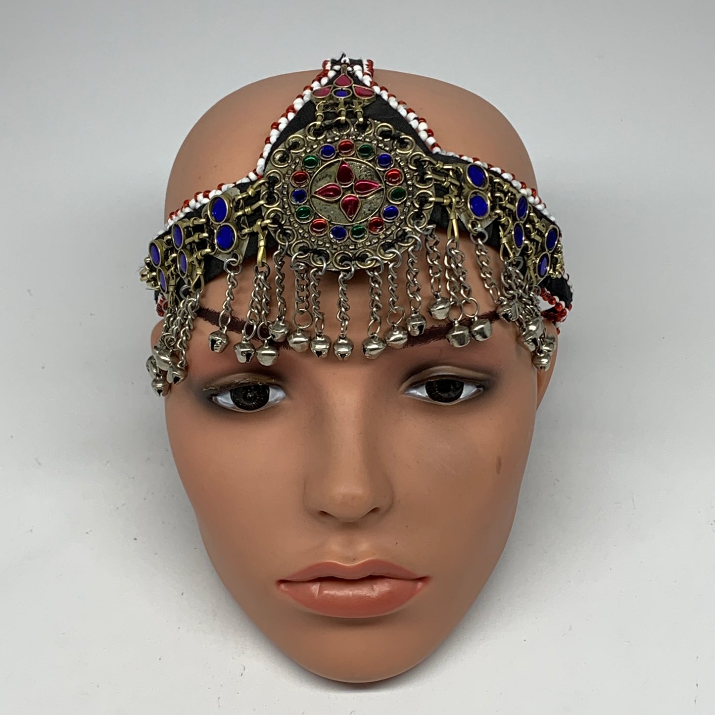 77.8g, Kuchi Headdress Headpiece Afghan Ethnic Tribal Jingle Bells @Afghanistan,